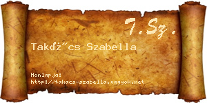 Takács Szabella névjegykártya